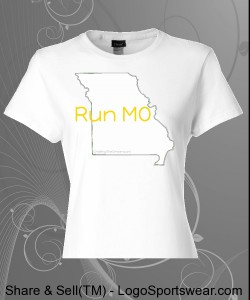 Run MO, Hanes Ladies 4 oz. Cool Dri T-Shirt Design Zoom